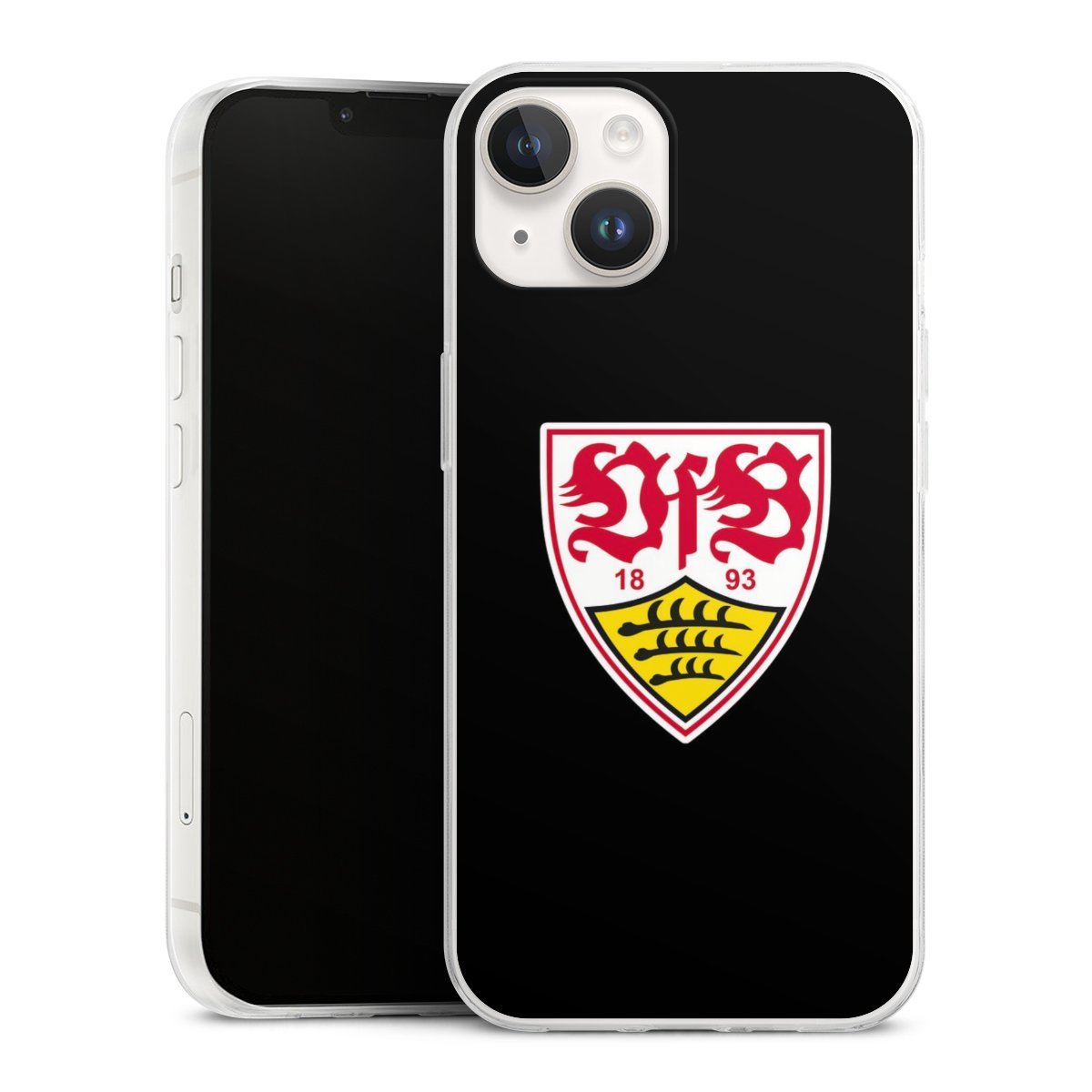 iPhone 14 Handy Slim Case extra dünn Silikon Handyhülle transparent Hülle Vfb Stuttgart Official Licensed Product Coat Of Arms Silikon Slim Case