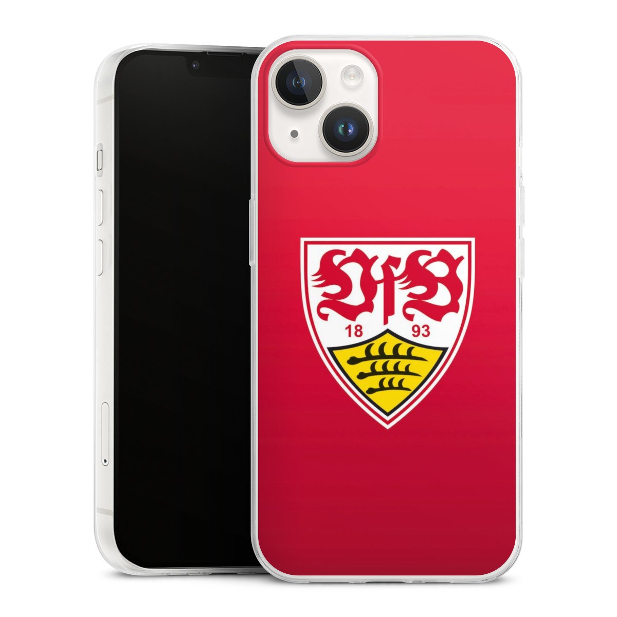 iPhone 14 Handy Slim Case extra dünn Silikon Handyhülle transparent Hülle Official Licensed Product Vfb Stuttgart Silikon Slim Case