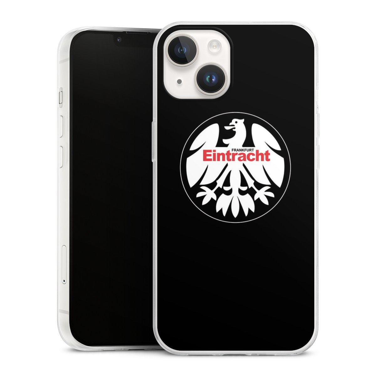 iPhone 14 Handy Slim Case extra dünn Silikon Handyhülle transparent Hülle Official Licensed Product Eintracht Frankfurt Sge Silikon Slim Case