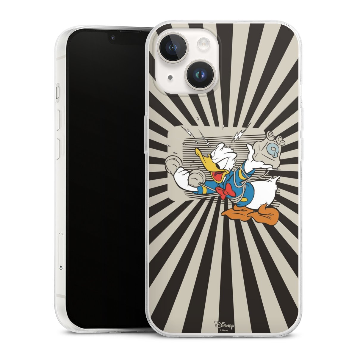 iPhone 14 Handy Slim Case extra dünn Silikon Handyhülle transparent Hülle Donald Duck Disney Official Licensed Product Silikon Slim Case