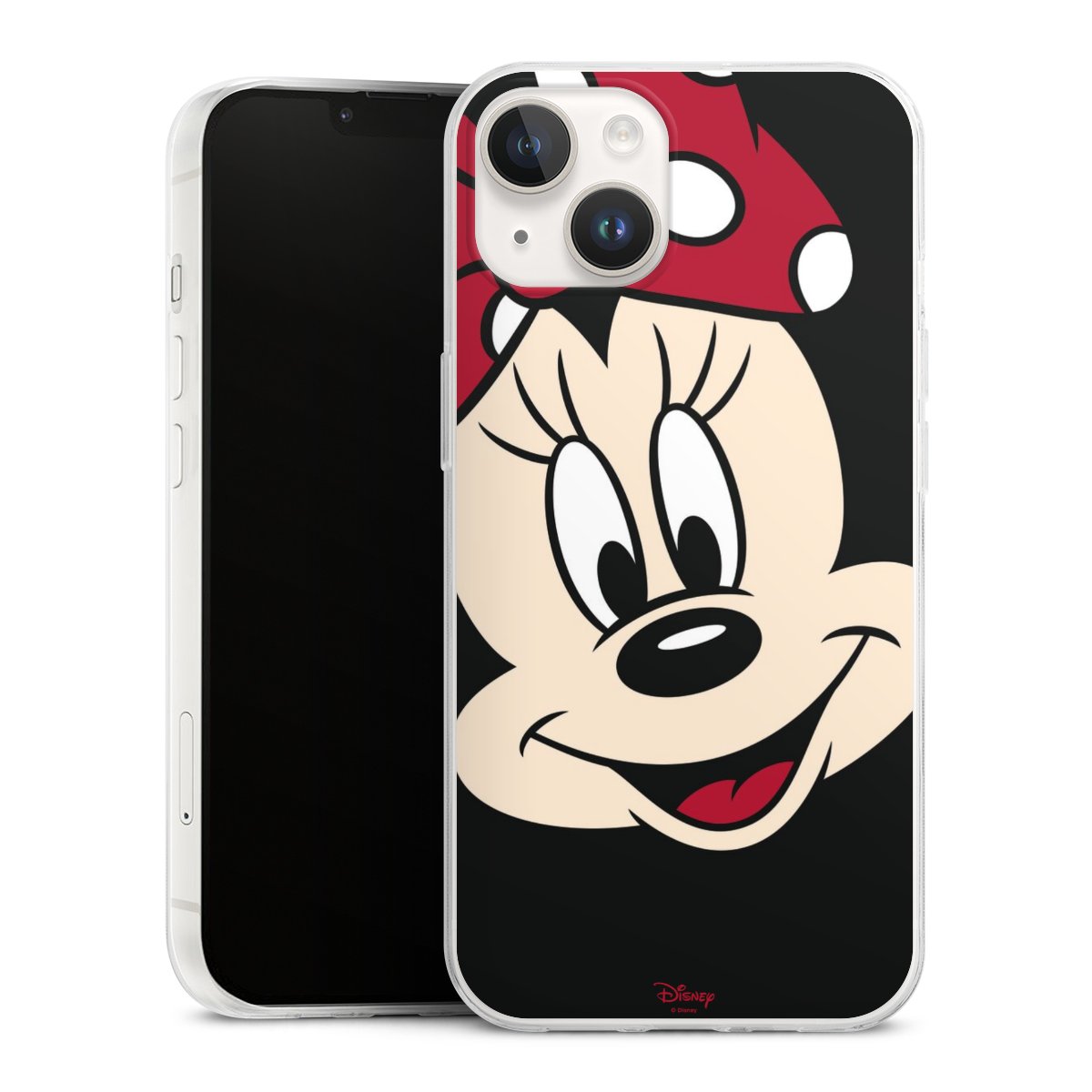 iPhone 14 Handy Slim Case extra dünn Silikon Handyhülle transparent Hülle Minnie Mouse Official Licensed Product Disney Silikon Slim Case