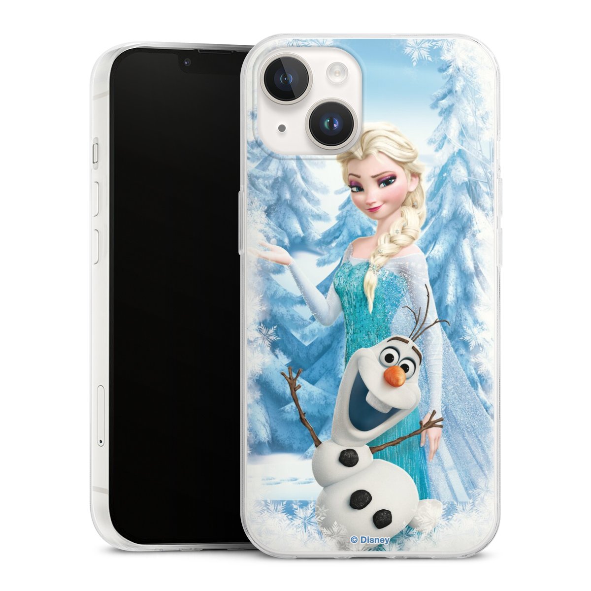 iPhone 14 Handy Slim Case extra dünn Silikon Handyhülle transparent Hülle Official Licensed Product Frozen Elsa Disney Silikon Slim Case