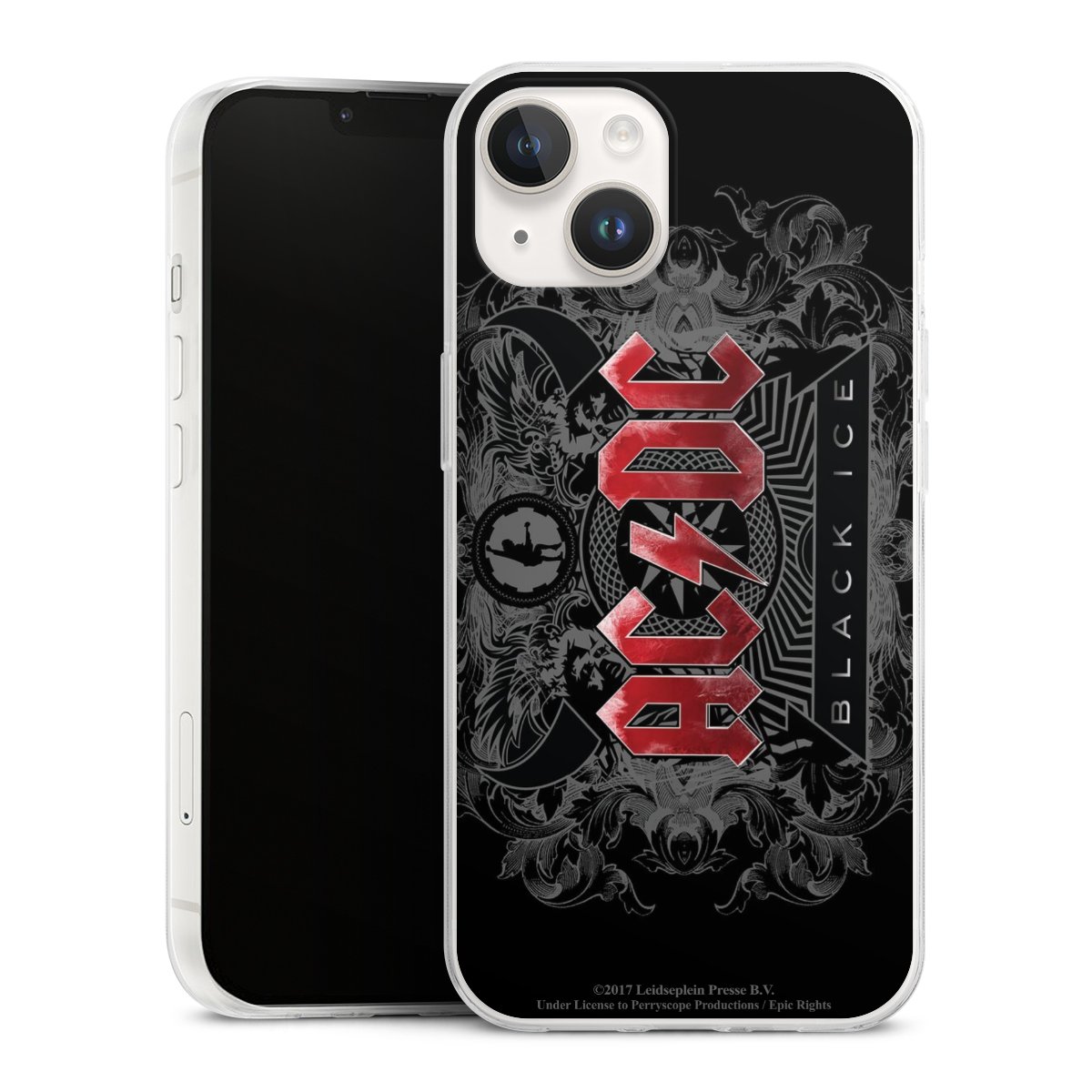 iPhone 14 Handy Slim Case extra dünn Silikon Handyhülle transparent Hülle Merchandise Black Ice Acdc Silikon Slim Case