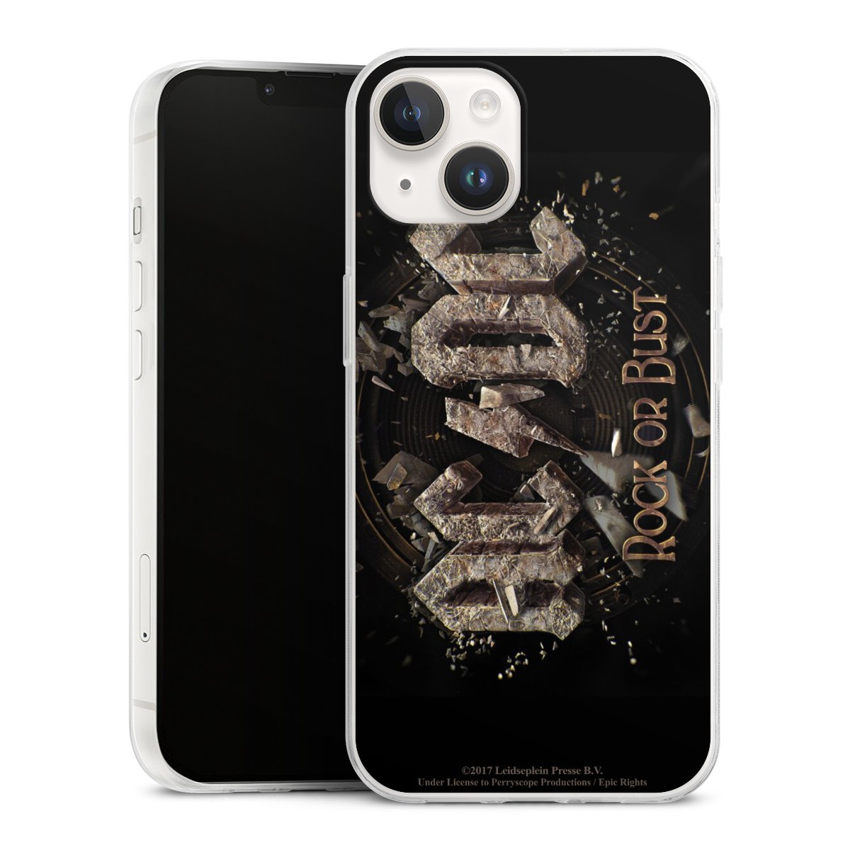 iPhone 14 Handy Slim Case extra dünn Silikon Handyhülle transparent Hülle Acdc Official Licensed Product Rock Or Bust Silikon Slim Case