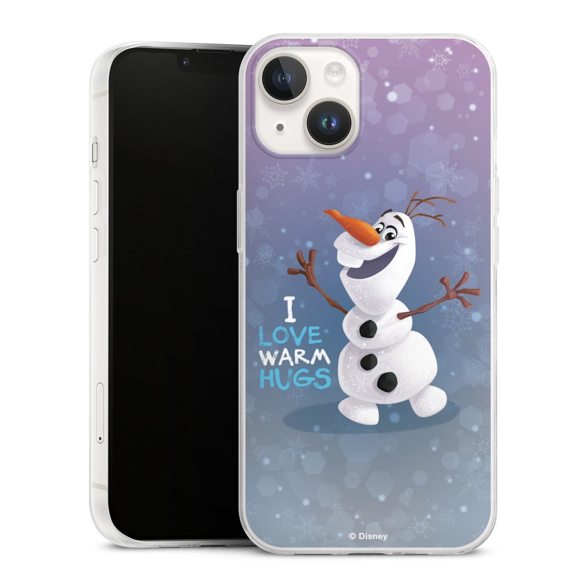 iPhone 14 Handy Slim Case extra dünn Silikon Handyhülle transparent Hülle Frozen Frozen Olaf Official Licensed Product Silikon Slim Case