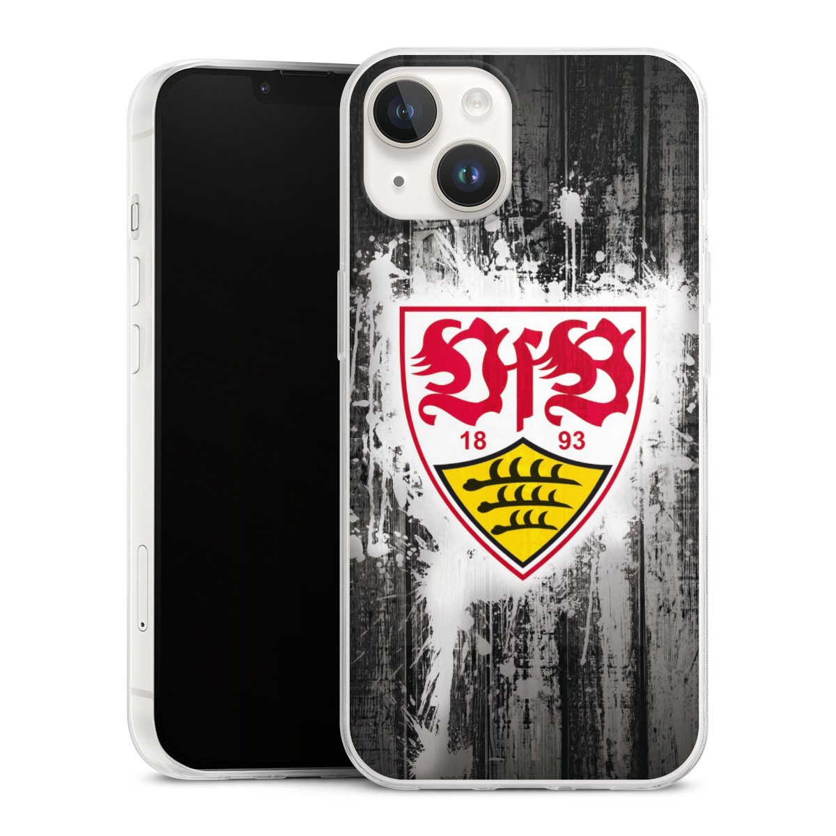 iPhone 14 Handy Slim Case extra dünn Silikon Handyhülle transparent Hülle Vfb Stuttgart Official Licensed Product Silikon Slim Case