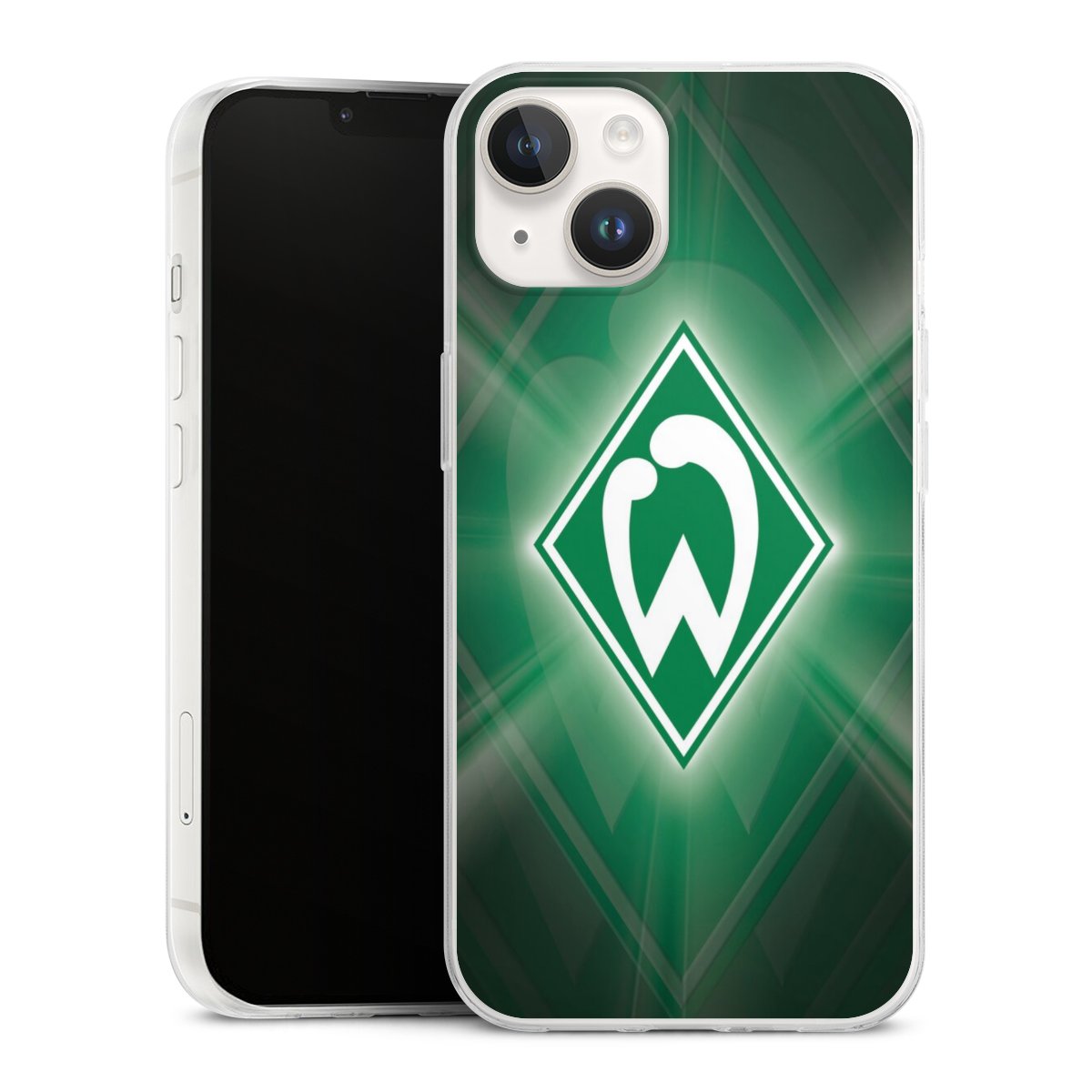 iPhone 14 Handy Slim Case extra dünn Silikon Handyhülle transparent Hülle Sv Werder Bremen Official Licensed Product Coat Of Arms Silikon Slim Case