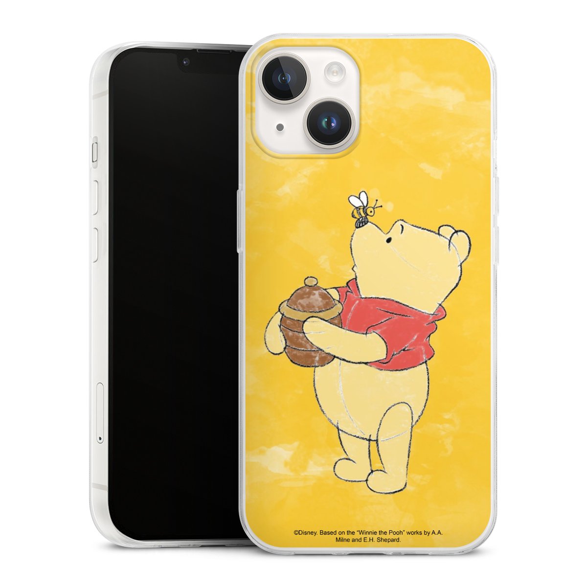 iPhone 14 Handy Slim Case extra dünn Silikon Handyhülle transparent Hülle Official Licensed Product Winnie The Pooh Disney Silikon Slim Case