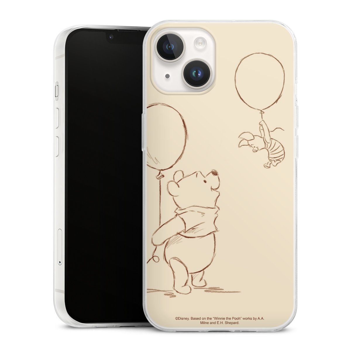 iPhone 14 Handy Slim Case extra dünn Silikon Handyhülle transparent Hülle Official Licensed Product Winnie The Pooh Disney Silikon Slim Case