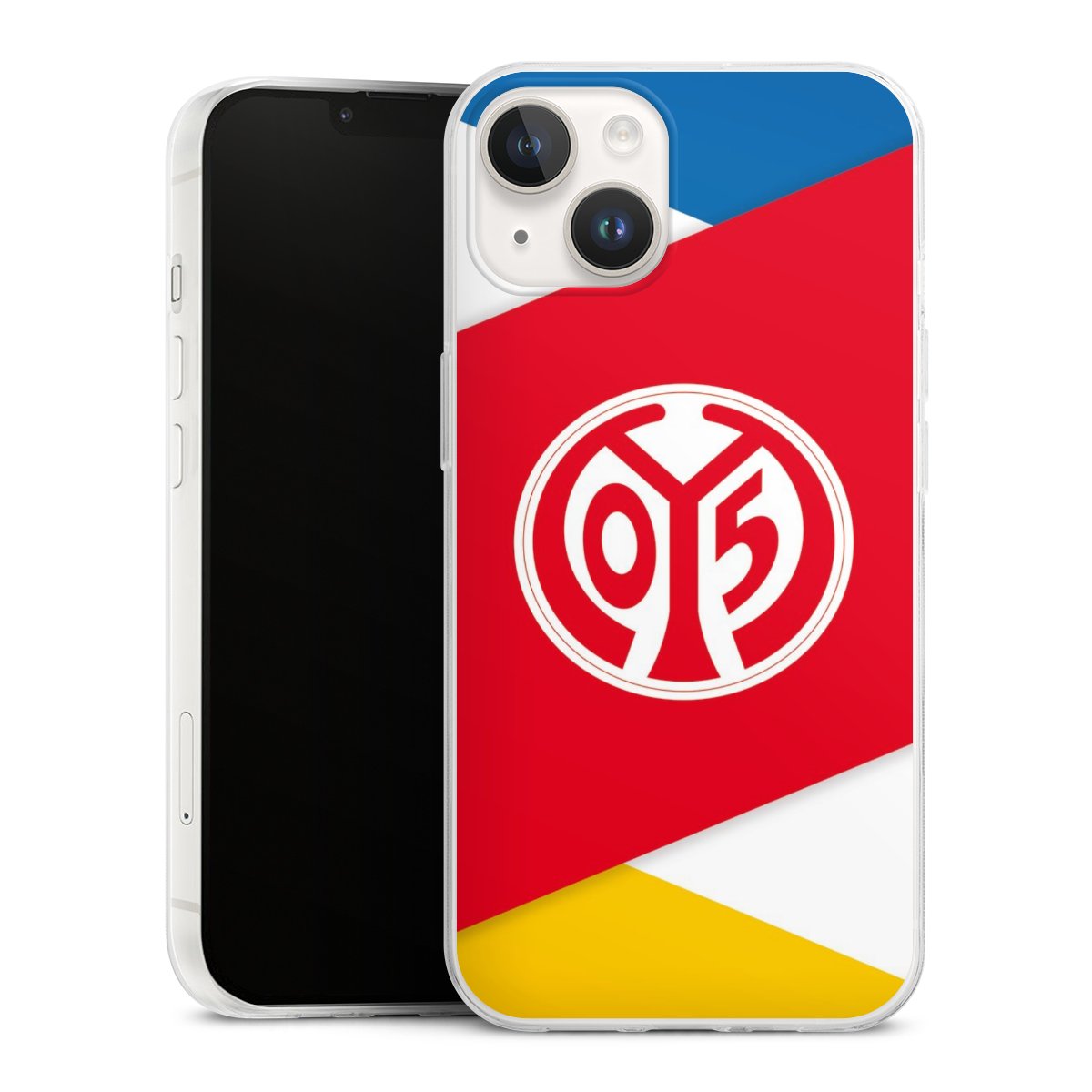 iPhone 14 Handy Slim Case extra dünn Silikon Handyhülle transparent Hülle Official Licensed Product Soccer 1. Fsv Mainz 05 E.V. Silikon Slim Case