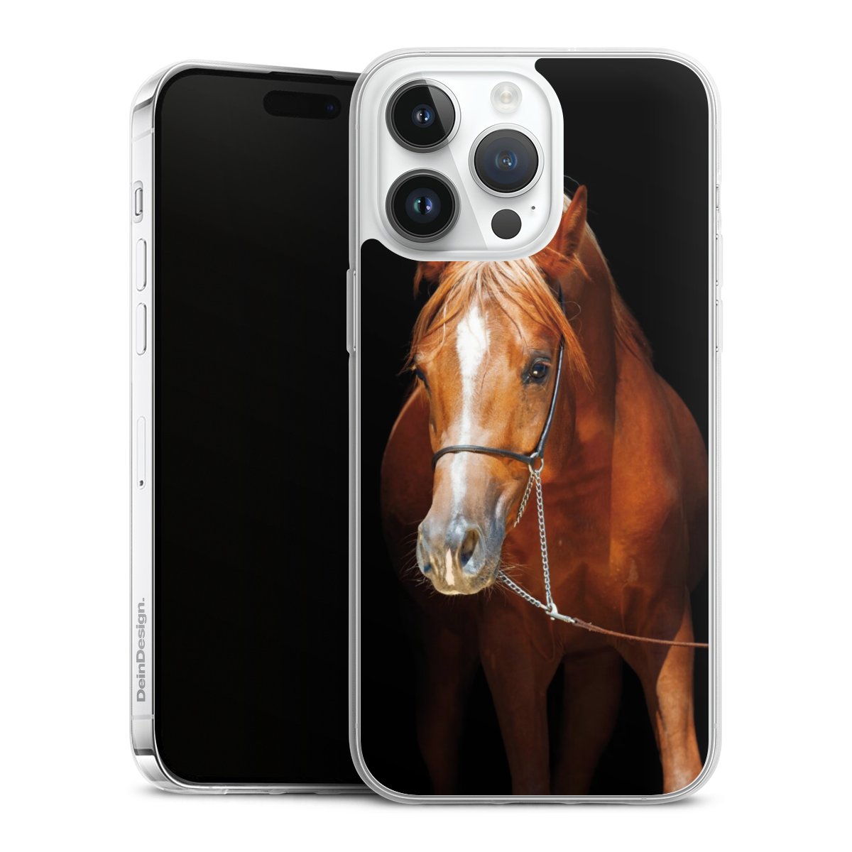 iPhone 14 Pro Max Handy Slim Case extra dünn Silikon Handyhülle transparent Hülle Mare Horse Hobby Silikon Slim Case