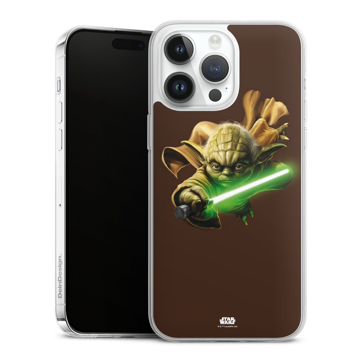 iPhone 14 Pro Max Handy Slim Case extra dünn Silikon Handyhülle transparent Hülle Yoda Merchandise Star Wars Silikon Slim Case