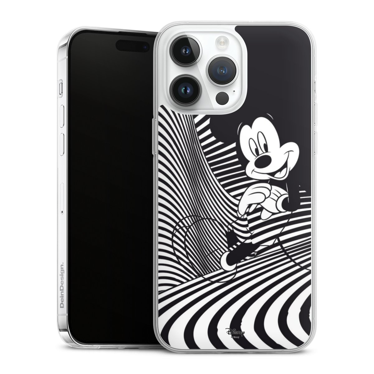 iPhone 14 Pro Max Handy Slim Case extra dünn Silikon Handyhülle transparent Hülle Disney Official Licensed Product Mickey Mouse Silikon Slim Case