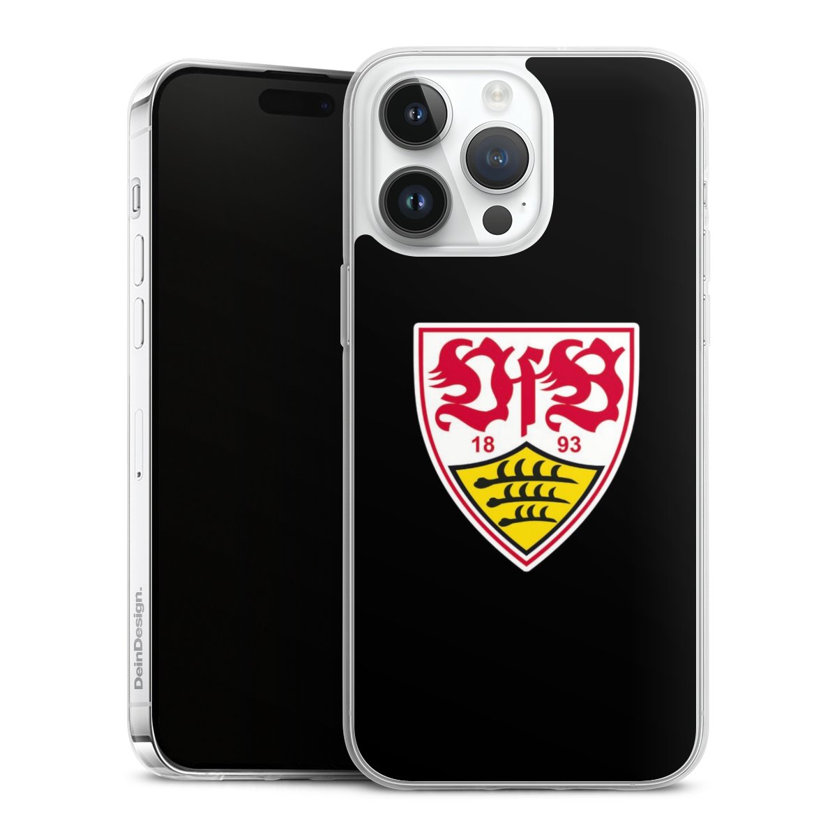 iPhone 14 Pro Max Handy Slim Case extra dünn Silikon Handyhülle transparent Hülle Vfb Stuttgart Official Licensed Product Coat Of Arms Silikon Slim Case