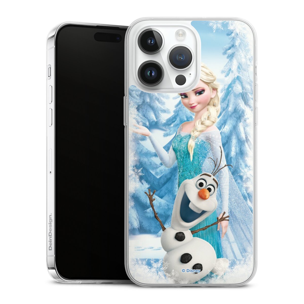 iPhone 14 Pro Max Handy Slim Case extra dünn Silikon Handyhülle transparent Hülle Official Licensed Product Frozen Elsa Disney Silikon Slim Case