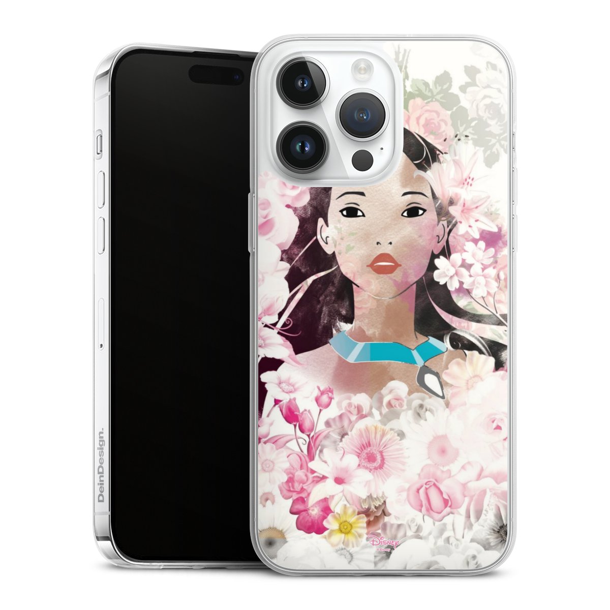 iPhone 14 Pro Max Handy Slim Case extra dünn Silikon Handyhülle transparent Hülle Pocahontas Official Licensed Product Disney Silikon Slim Case