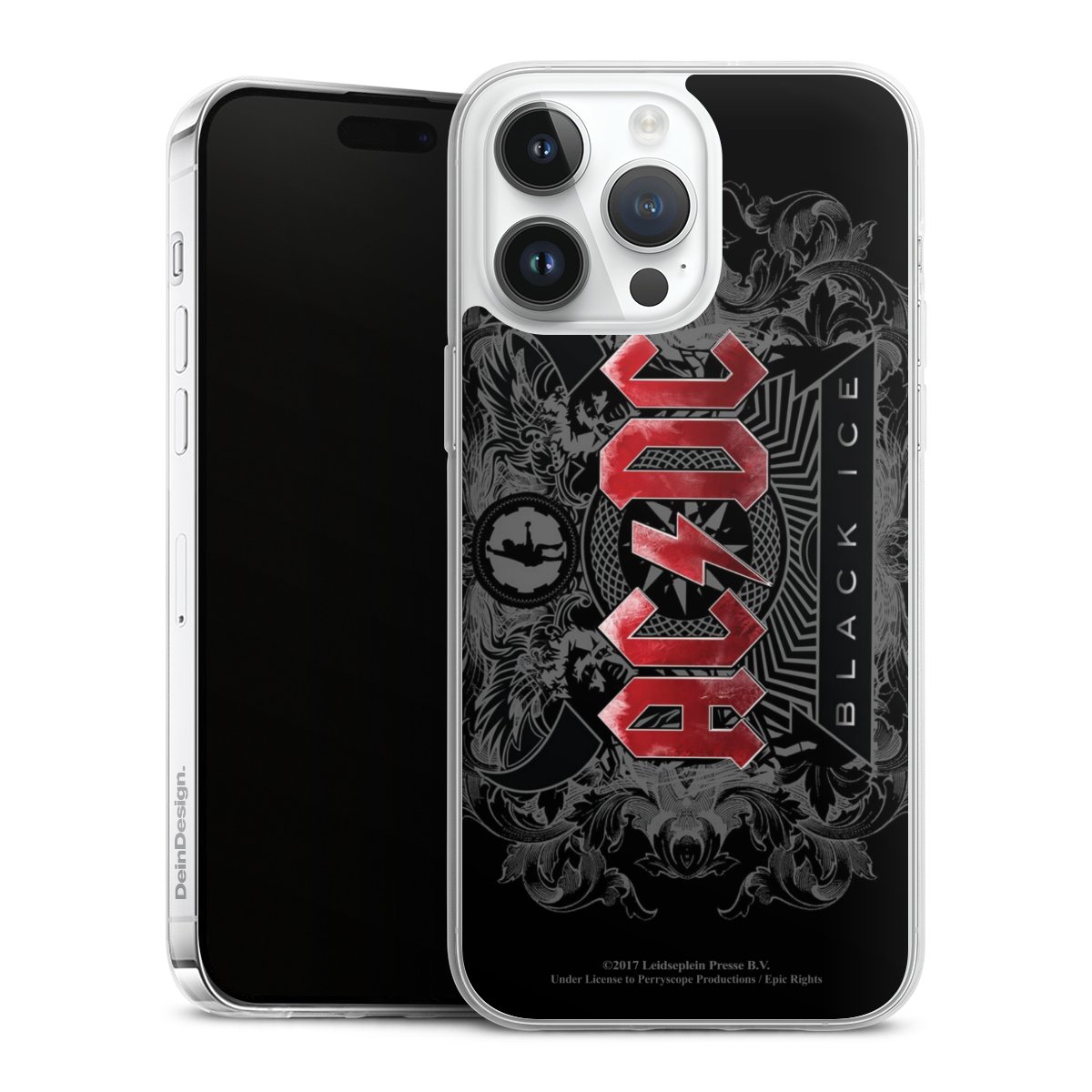 iPhone 14 Pro Max Handy Slim Case extra dünn Silikon Handyhülle transparent Hülle Merchandise Black Ice Acdc Silikon Slim Case