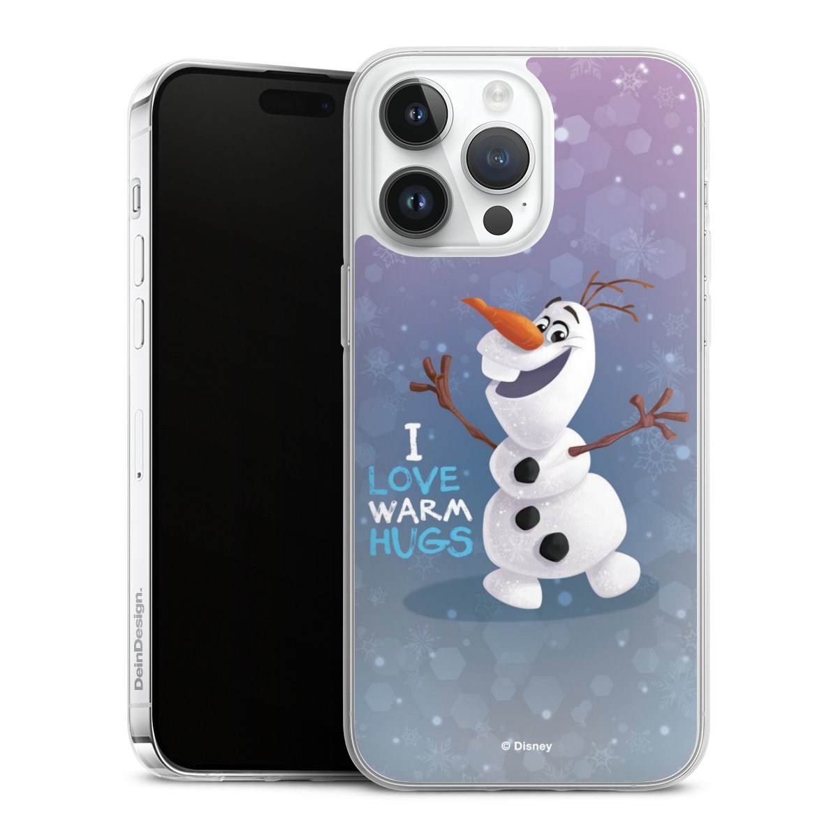 iPhone 14 Pro Max Handy Slim Case extra dünn Silikon Handyhülle transparent Hülle Frozen Frozen Olaf Official Licensed Product Silikon Slim Case