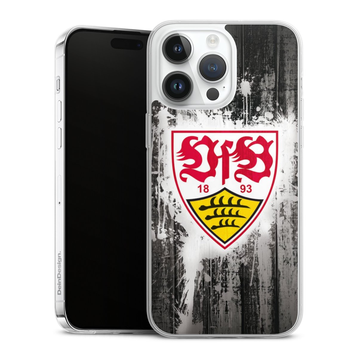 iPhone 14 Pro Max Handy Slim Case extra dünn Silikon Handyhülle transparent Hülle Vfb Stuttgart Official Licensed Product Silikon Slim Case