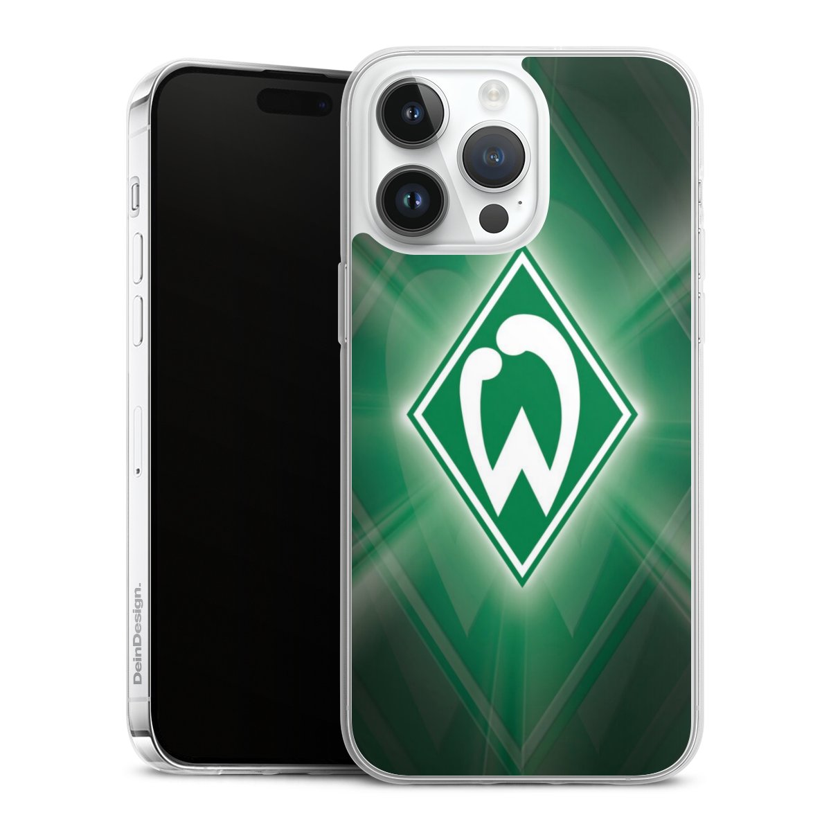 iPhone 14 Pro Max Handy Slim Case extra dünn Silikon Handyhülle transparent Hülle Sv Werder Bremen Official Licensed Product Coat Of Arms Silikon Slim Case