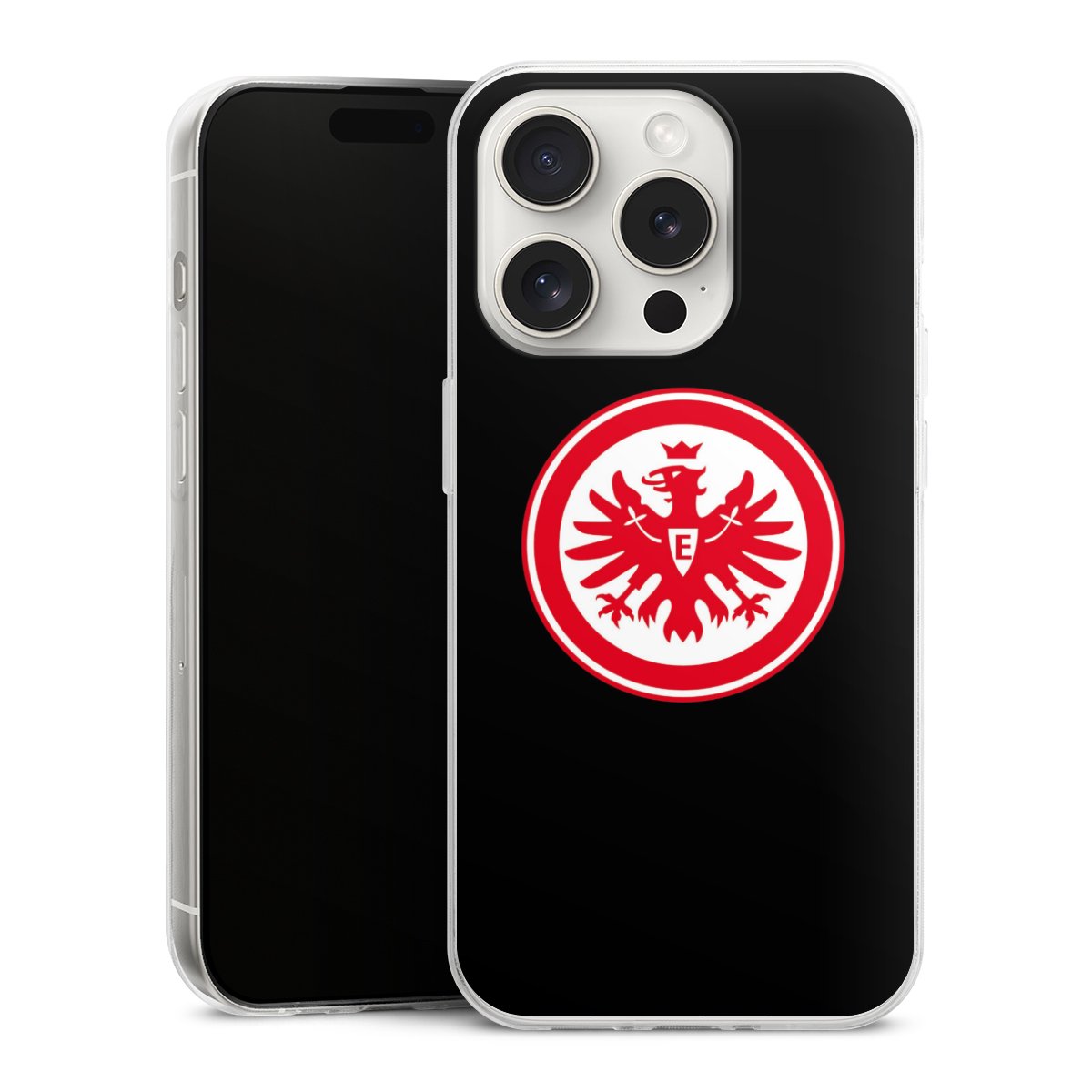 iPhone 15 Pro Handy Slim Case extra dünn Silikon Handyhülle transparent Hülle Eintracht Frankfurt Sge Eagle Silikon Slim Case