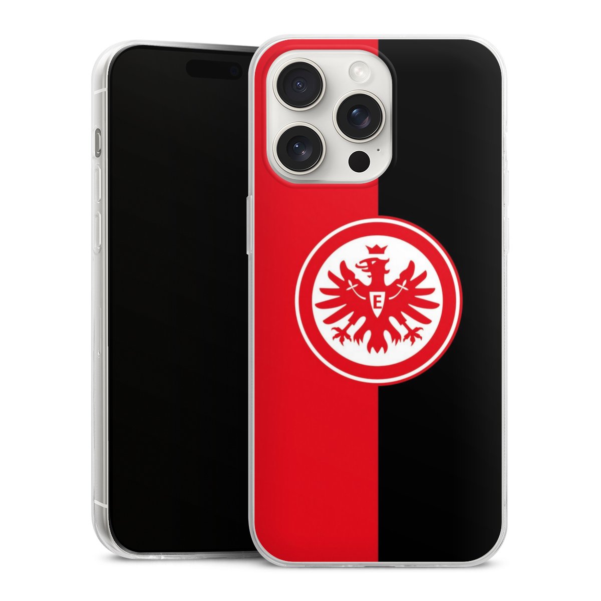 iPhone 15 Pro Max Handy Slim Case extra dünn Silikon Handyhülle transparent Hülle Official Licensed Product Eintracht Frankfurt Sge Silikon Slim Case