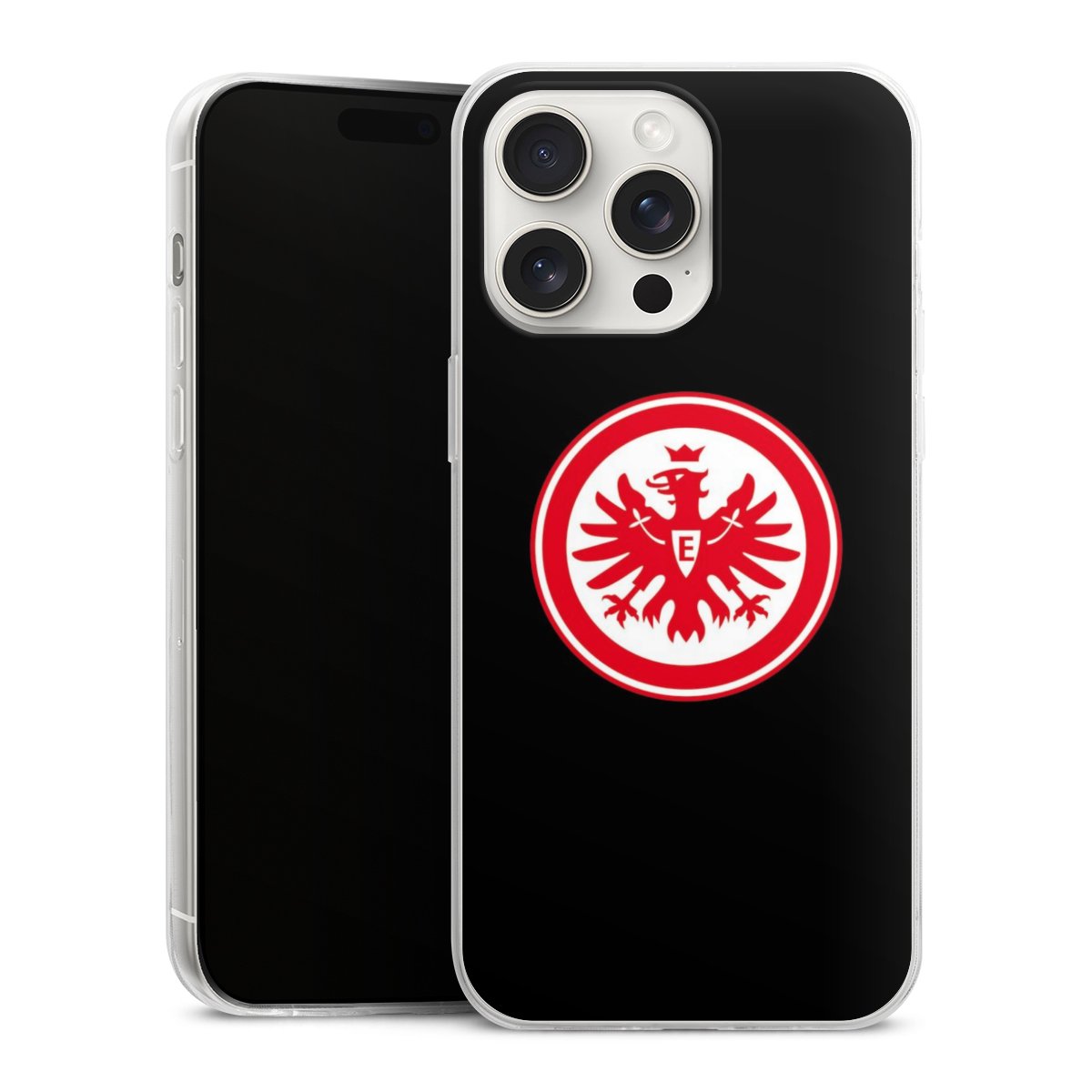 iPhone 15 Pro Max Handy Slim Case extra dünn Silikon Handyhülle transparent Hülle Eintracht Frankfurt Sge Eagle Silikon Slim Case