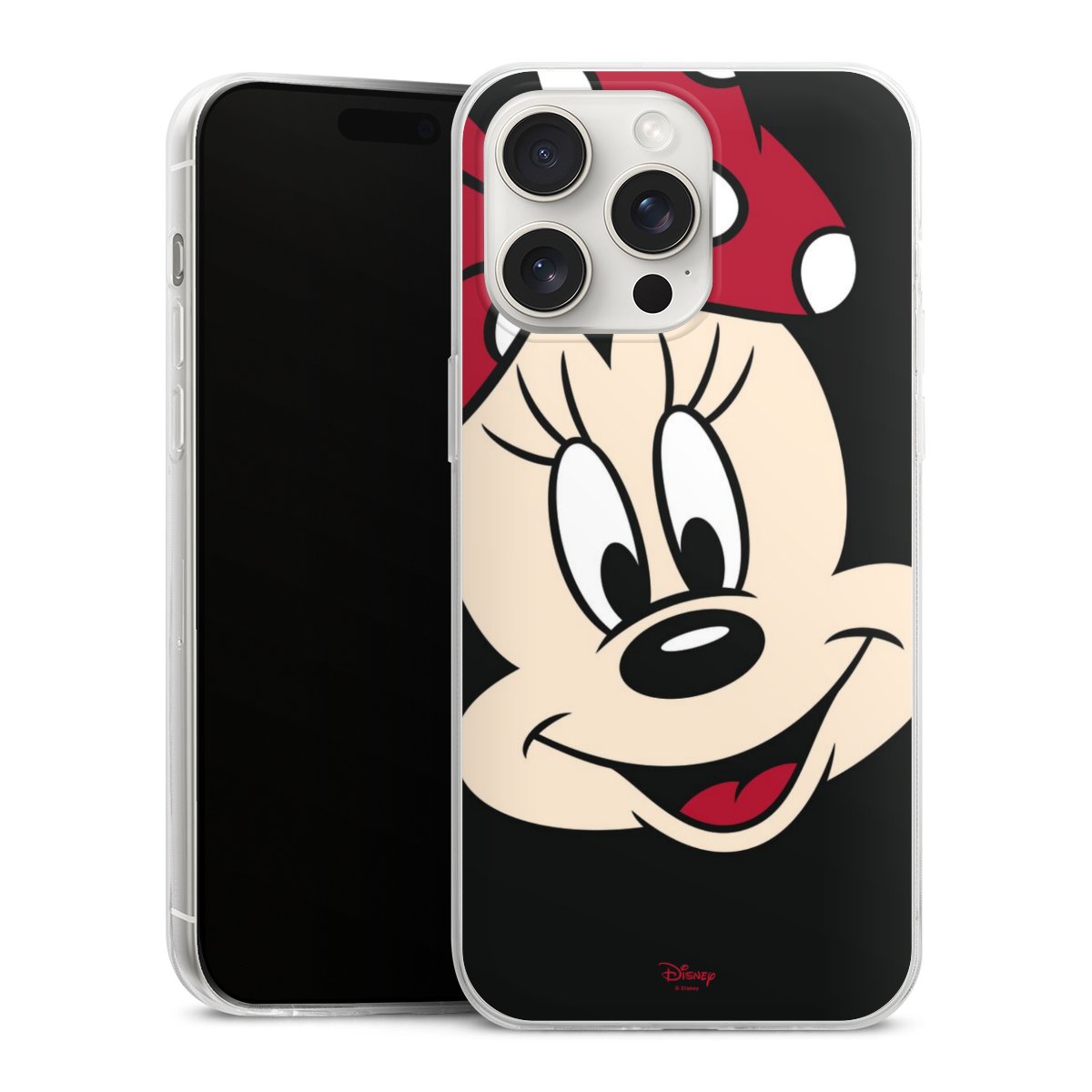 iPhone 15 Pro Max Handy Slim Case extra dünn Silikon Handyhülle transparent Hülle Minnie Mouse Official Licensed Product Disney Silikon Slim Case