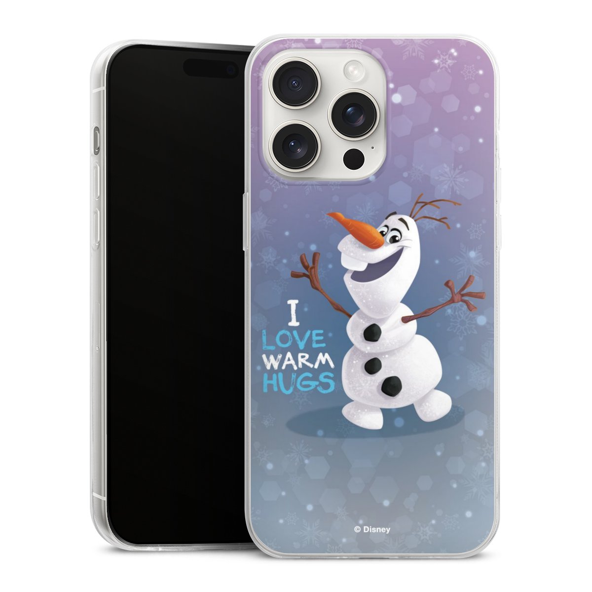 iPhone 15 Pro Max Handy Slim Case extra dünn Silikon Handyhülle transparent Hülle Frozen Frozen Olaf Official Licensed Product Silikon Slim Case