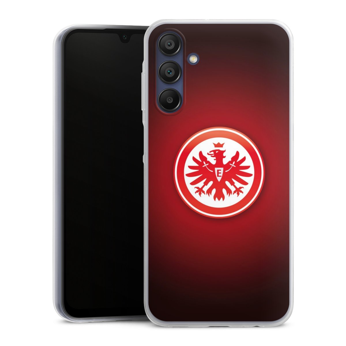 Galaxy A15 5G Handy Slim Case extra dünn Silikon Handyhülle transparent Hülle Eintracht Frankfurt Official Licensed Product Coat Of Arms Silikon Slim Case