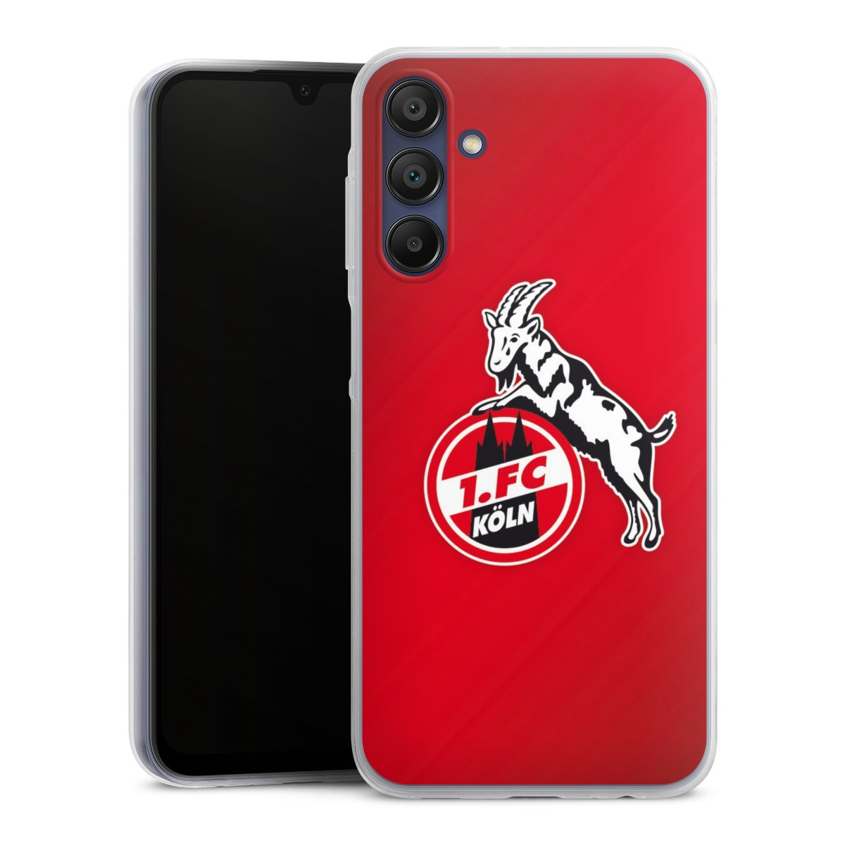 Galaxy A15 5G Handy Slim Case extra dünn Silikon Handyhülle transparent Hülle Official Licensed Product Effzeh 1. Fc Köln Silikon Slim Case