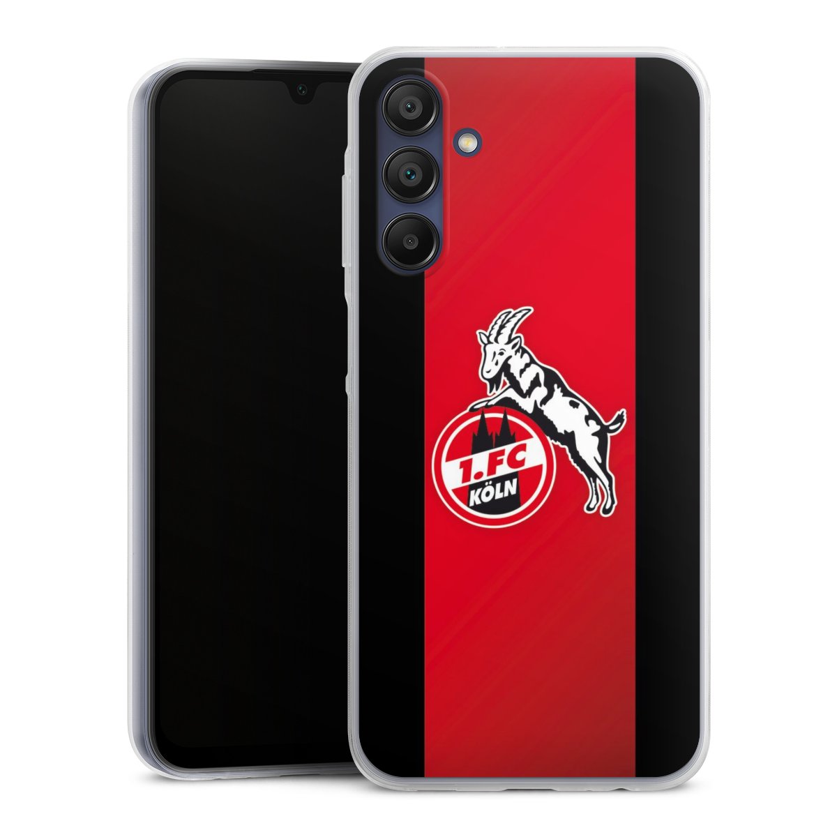 Galaxy A15 5G Handy Slim Case extra dünn Silikon Handyhülle transparent Hülle Official Licensed Product Billy Goat Hennes 1. Fc Köln Silikon Slim Case