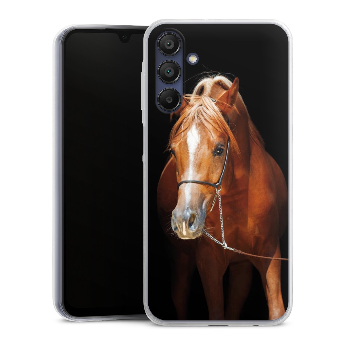 Galaxy A15 5G Handy Slim Case extra dünn Silikon Handyhülle transparent Hülle Mare Horse Hobby Silikon Slim Case