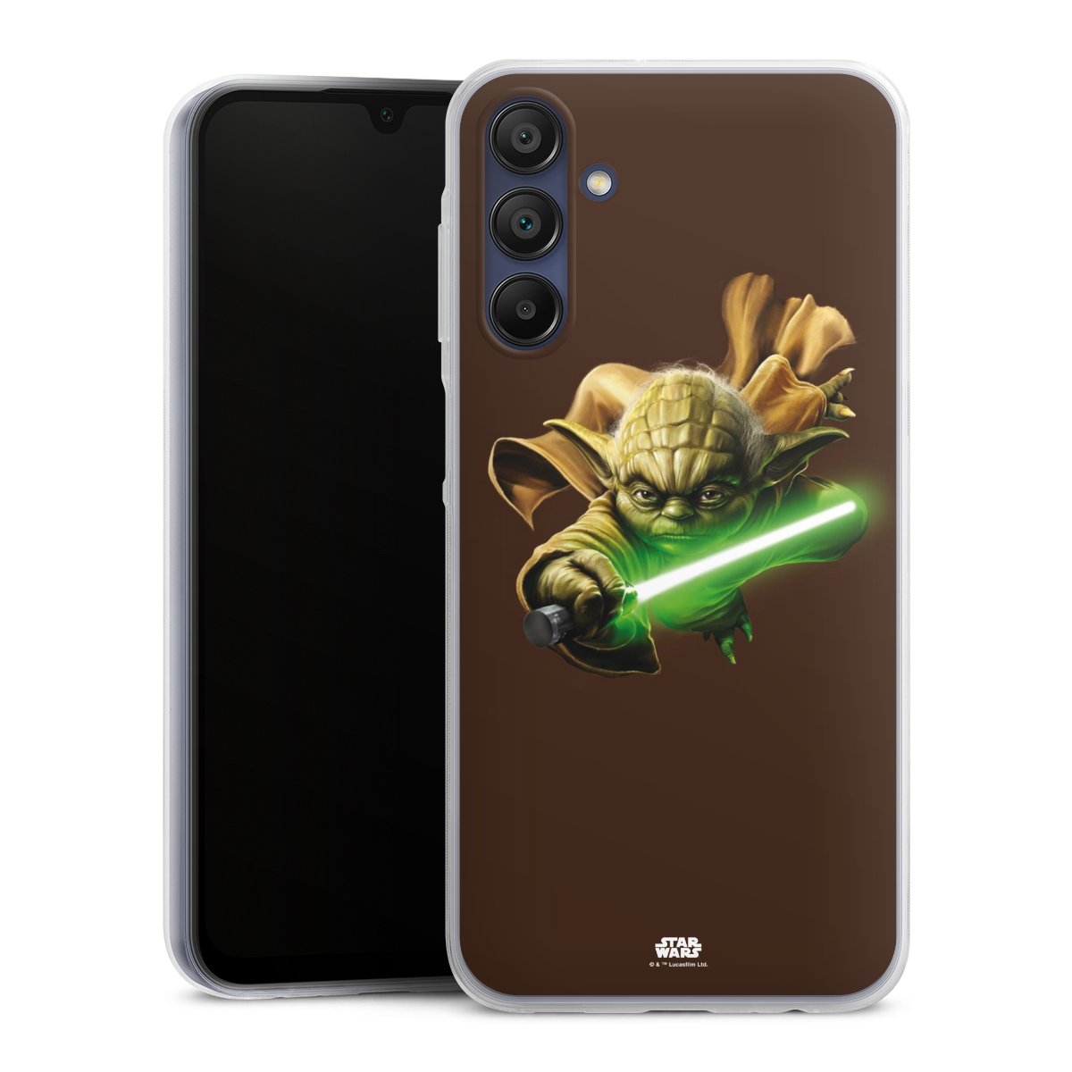 Galaxy A15 5G Handy Slim Case extra dünn Silikon Handyhülle transparent Hülle Yoda Merchandise Star Wars Silikon Slim Case