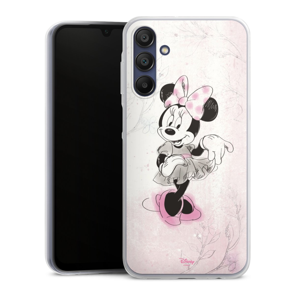 Galaxy A15 5G Handy Slim Case extra dünn Silikon Handyhülle transparent Hülle Disney Minnie Mouse Vintage Silikon Slim Case