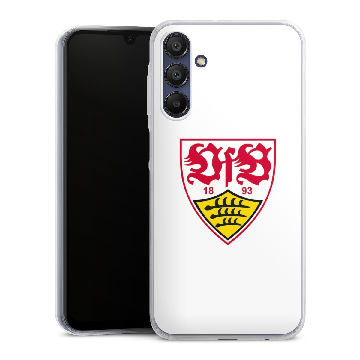 Galaxy A15 5G Handy Slim Case extra dünn Silikon Handyhülle transparent Hülle Logo Official Licensed Product Vfb Stuttgart Silikon Slim Case