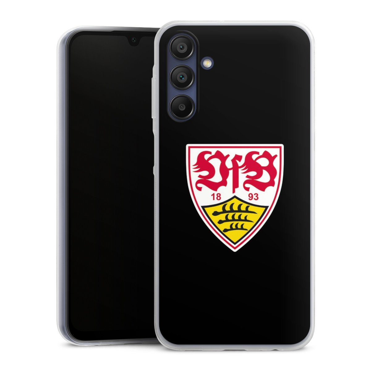 Galaxy A15 5G Handy Slim Case extra dünn Silikon Handyhülle transparent Hülle Vfb Stuttgart Official Licensed Product Coat Of Arms Silikon Slim Case