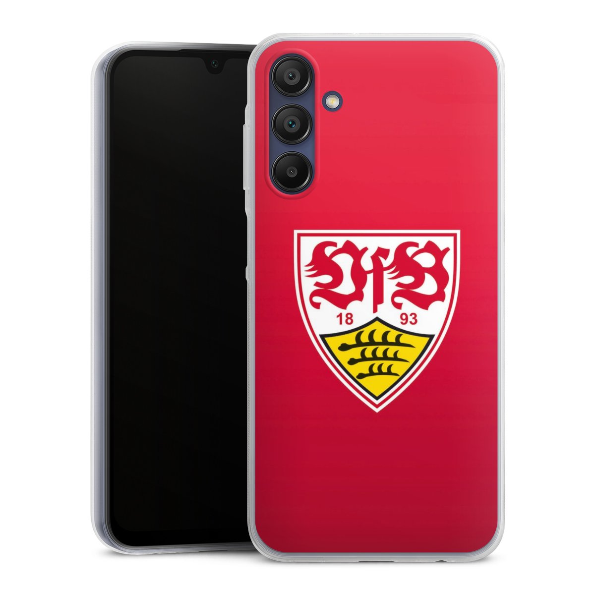 Galaxy A15 5G Handy Slim Case extra dünn Silikon Handyhülle transparent Hülle Official Licensed Product Vfb Stuttgart Silikon Slim Case