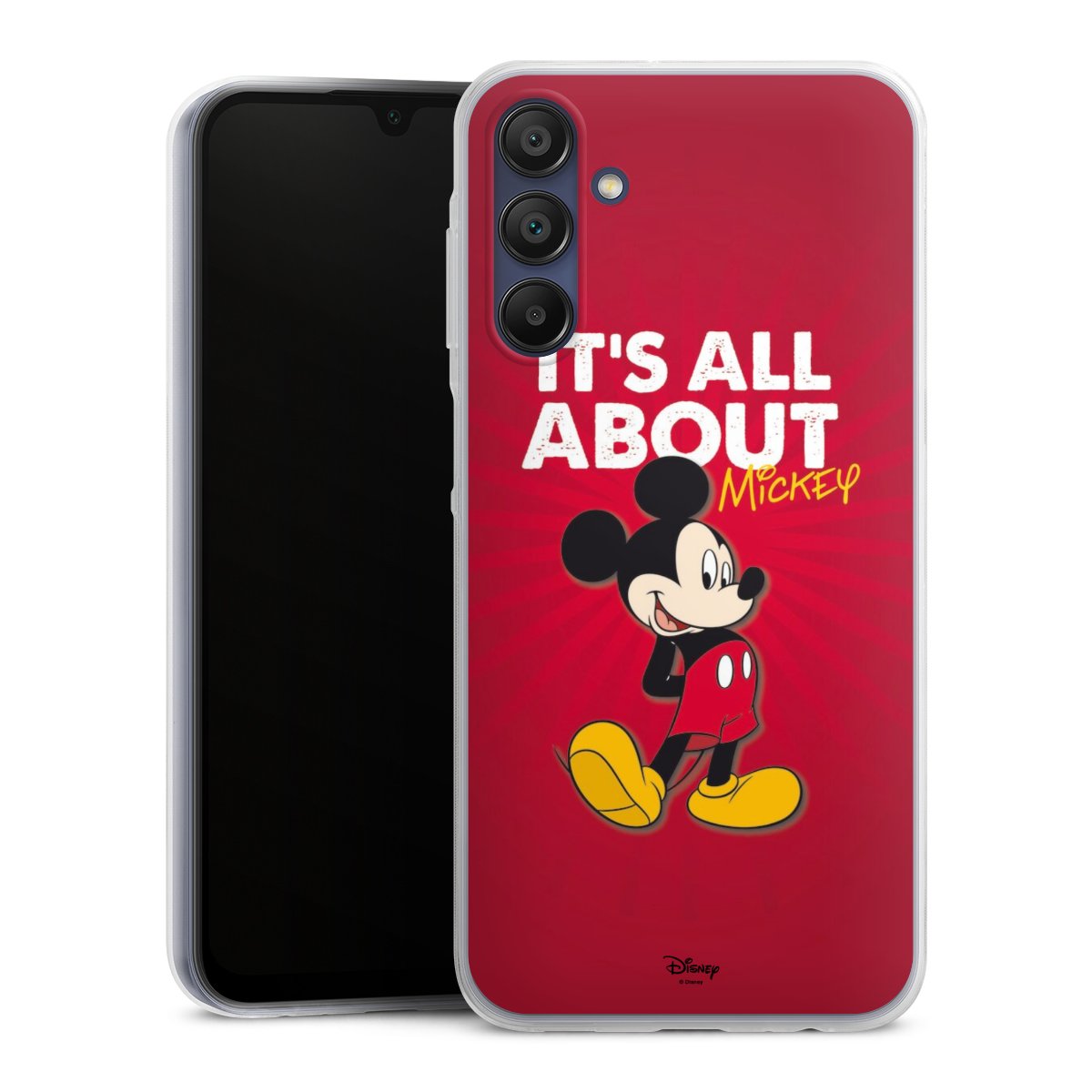 Galaxy A15 5G Handy Slim Case extra dünn Silikon Handyhülle transparent Hülle Mouse Disney Official Licensed Product Silikon Slim Case