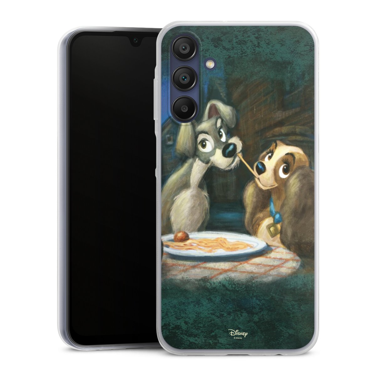 Galaxy A15 5G Handy Slim Case extra dünn Silikon Handyhülle transparent Hülle Lady And The Tramp Official Licensed Product Disney Silikon Slim Case