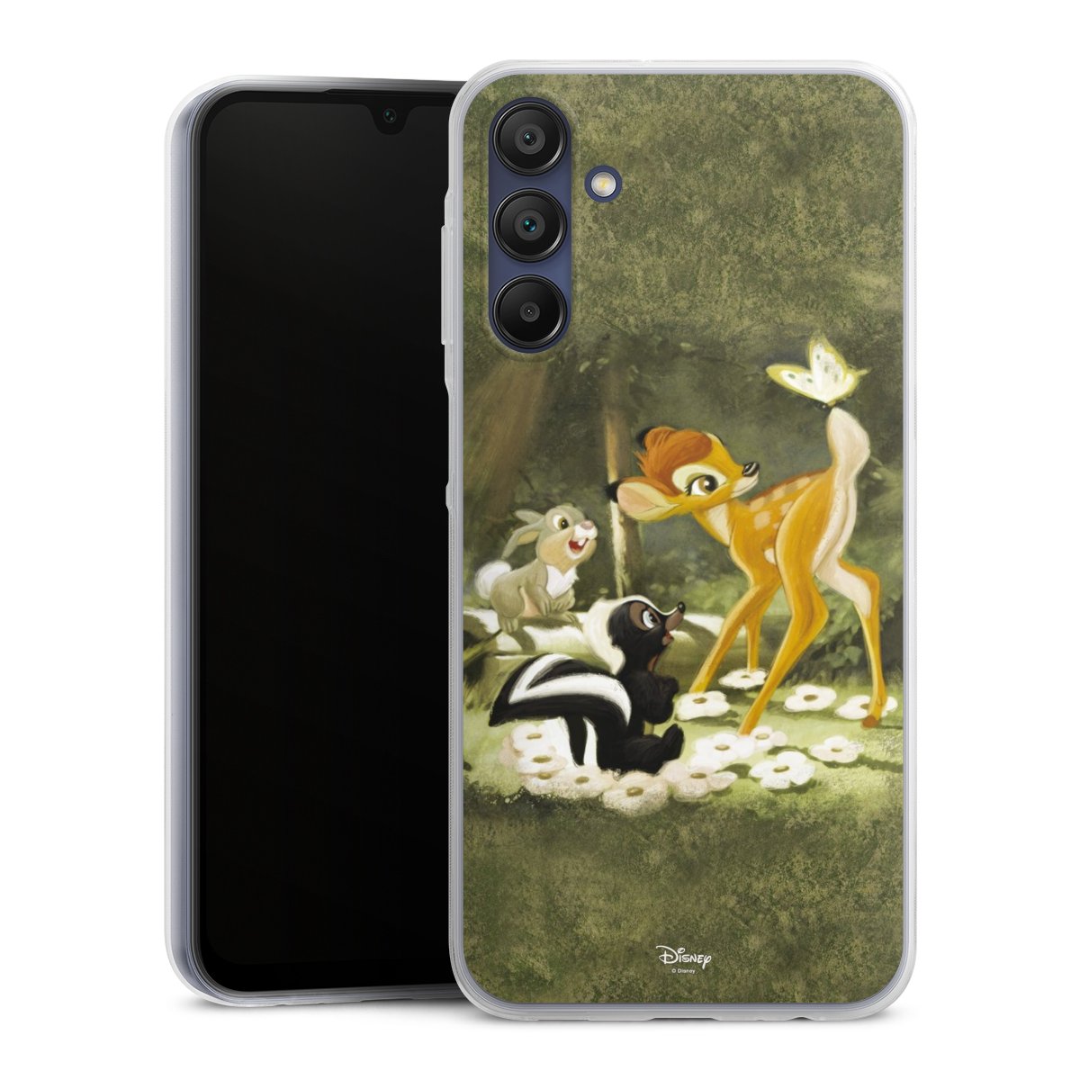 Galaxy A15 5G Handy Slim Case extra dünn Silikon Handyhülle transparent Hülle Disney Official Licensed Product Bambi Silikon Slim Case