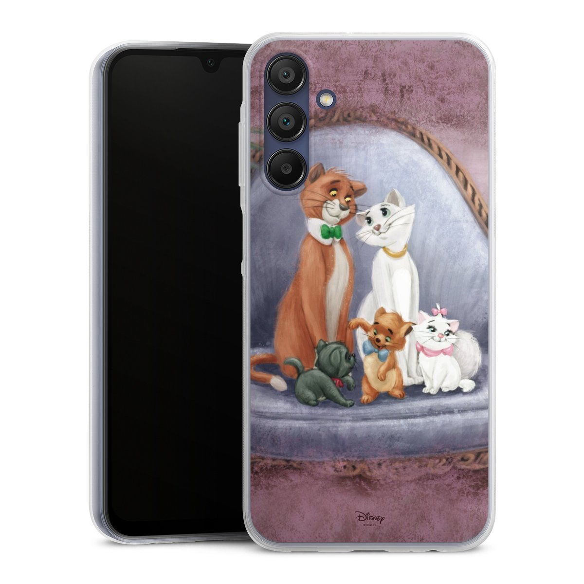 Galaxy A15 5G Handy Slim Case extra dünn Silikon Handyhülle transparent Hülle Official Licensed Product Disney Aristocats Silikon Slim Case