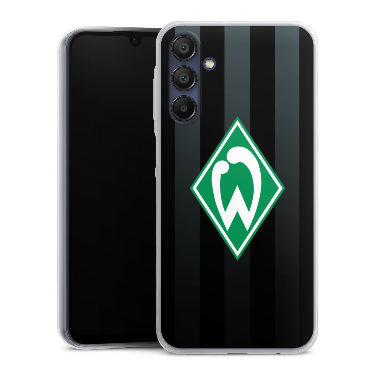 Galaxy A15 5G Handy Slim Case extra dünn Silikon Handyhülle transparent Hülle Stripes Sv Werder Bremen Official Licensed Product Silikon Slim Case