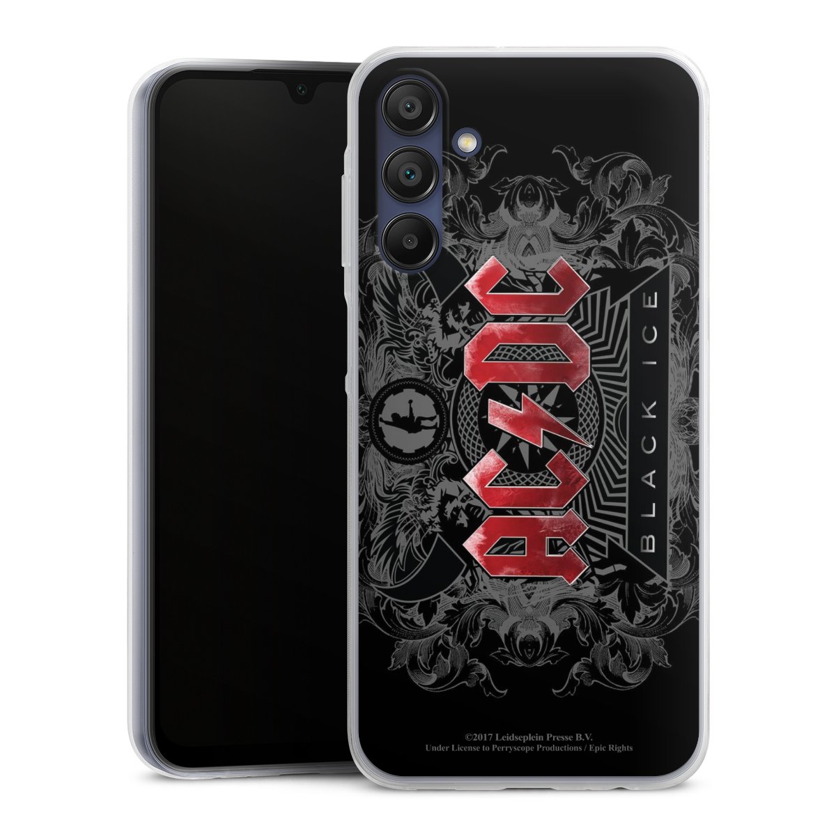 Galaxy A15 5G Handy Slim Case extra dünn Silikon Handyhülle transparent Hülle Merchandise Black Ice Acdc Silikon Slim Case