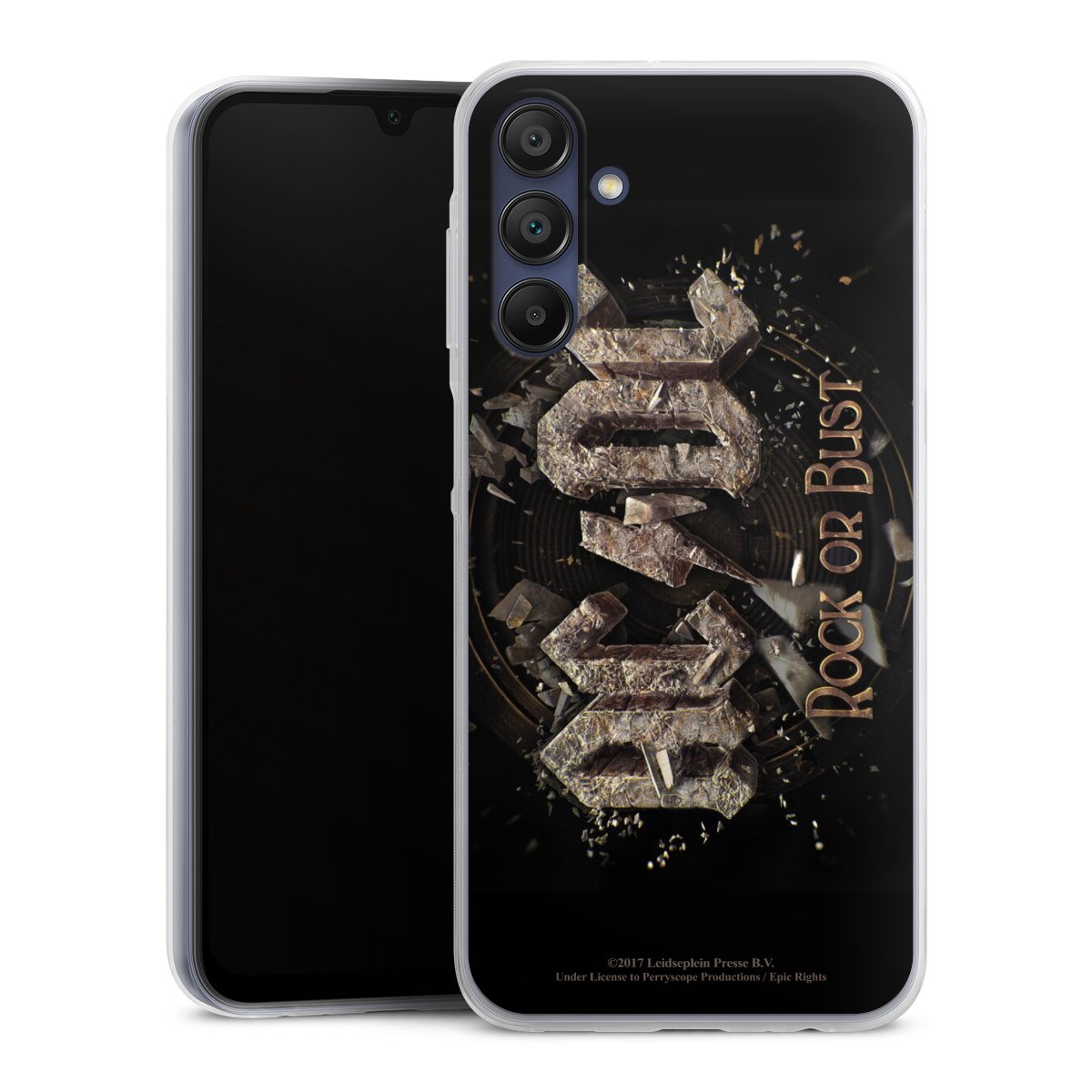 Galaxy A15 5G Handy Slim Case extra dünn Silikon Handyhülle transparent Hülle Acdc Official Licensed Product Rock Or Bust Silikon Slim Case