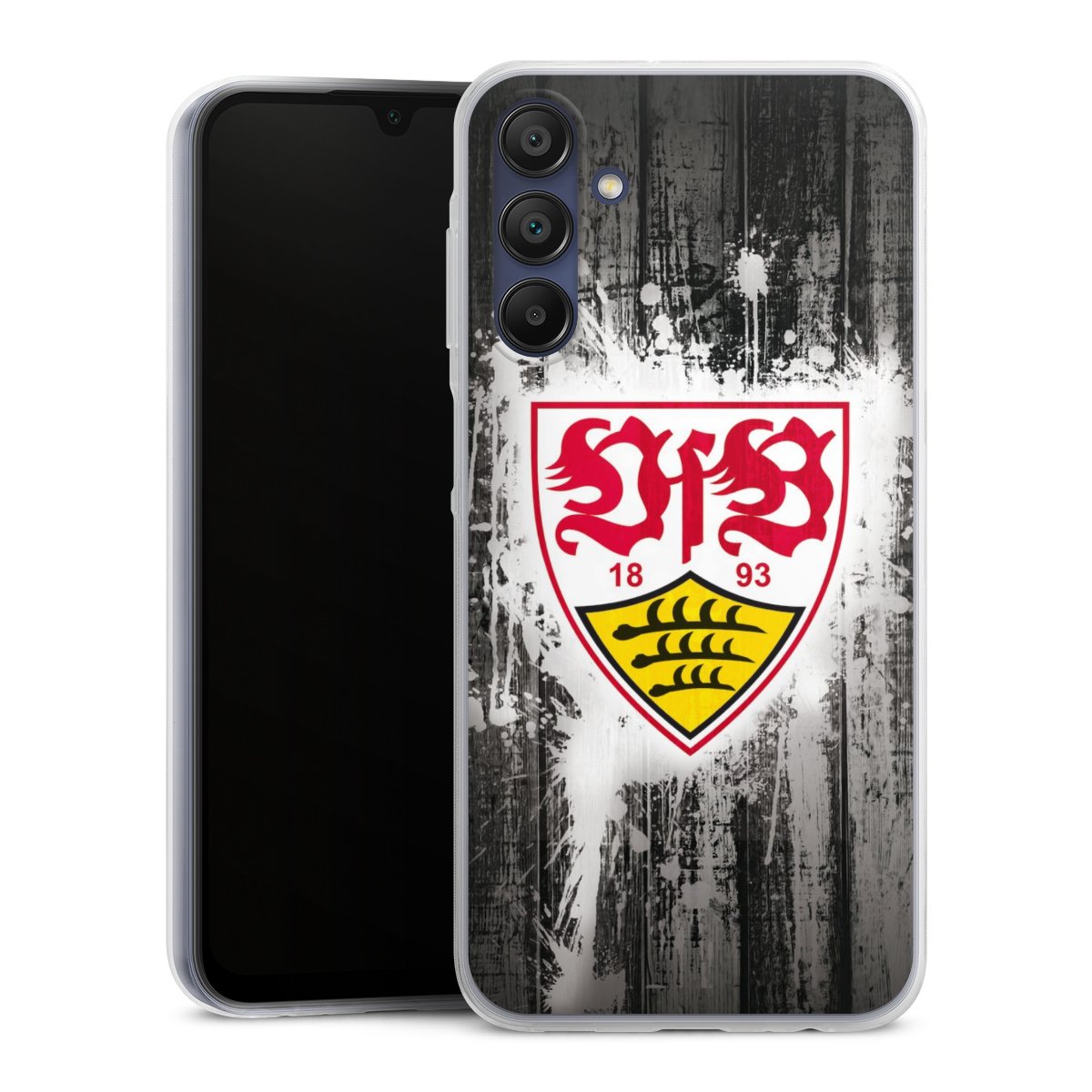 Galaxy A15 5G Handy Slim Case extra dünn Silikon Handyhülle transparent Hülle Vfb Stuttgart Official Licensed Product Silikon Slim Case