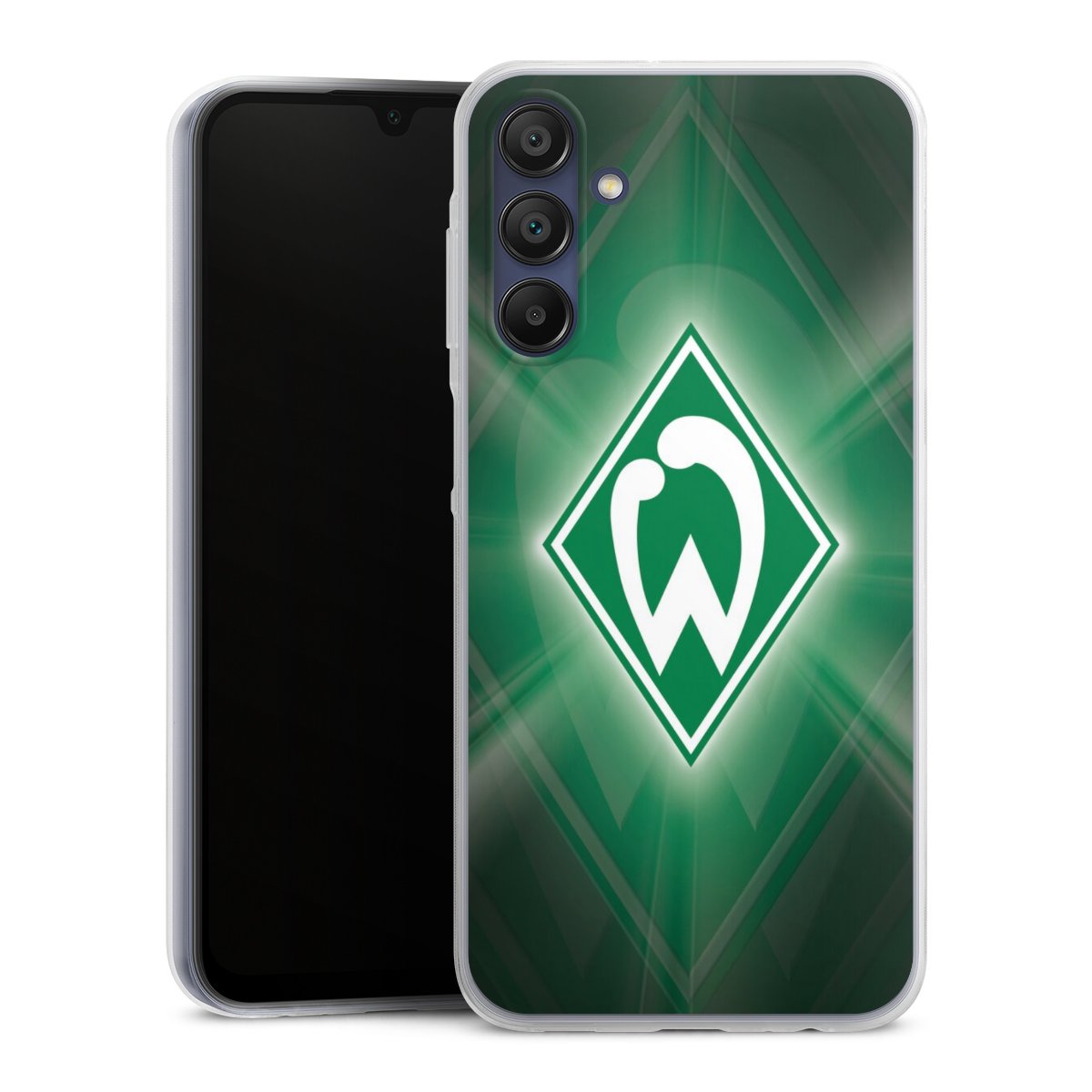 Galaxy A15 5G Handy Slim Case extra dünn Silikon Handyhülle transparent Hülle Sv Werder Bremen Official Licensed Product Coat Of Arms Silikon Slim Case