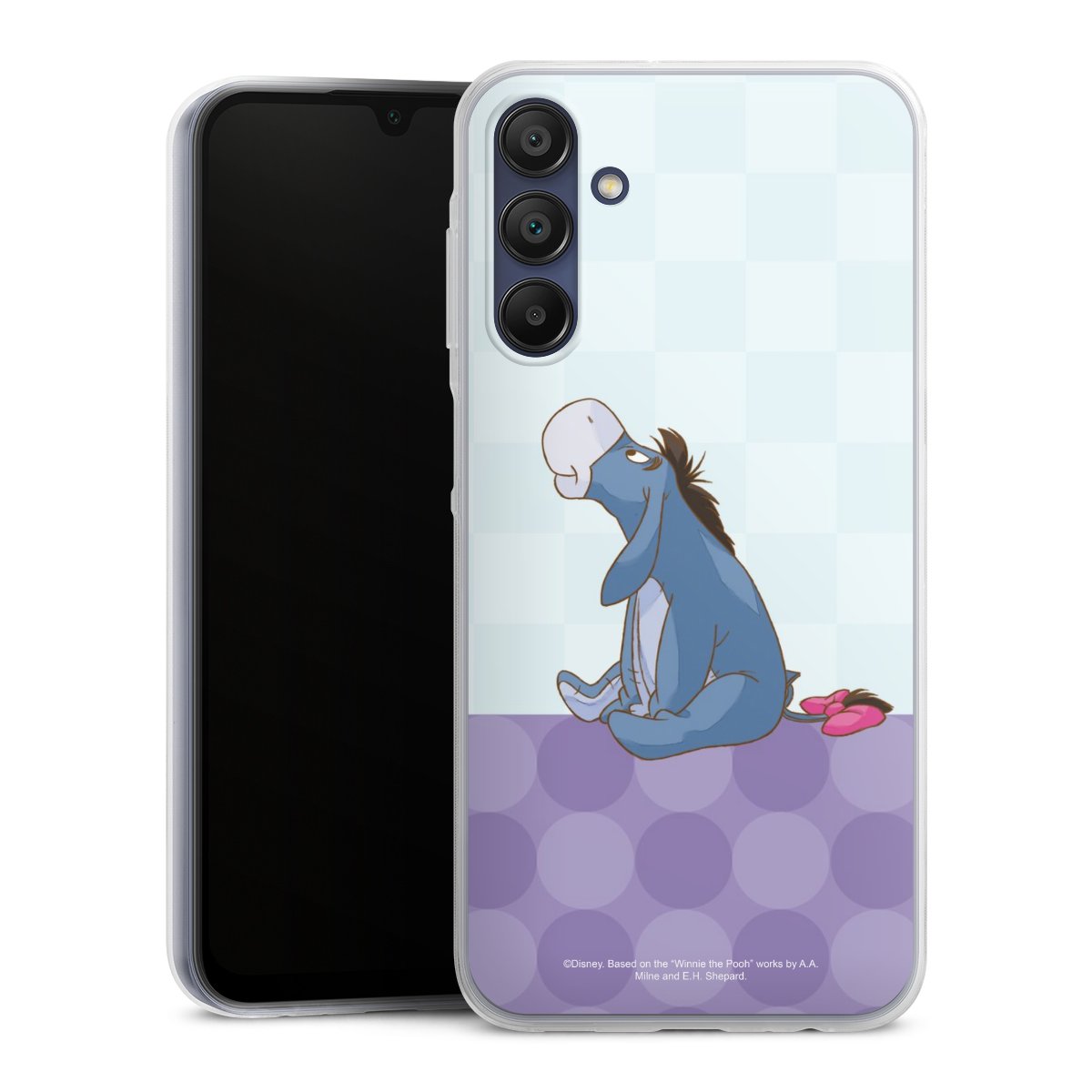 Galaxy A15 5G Handy Slim Case extra dünn Silikon Handyhülle transparent Hülle Disney Donkey Winnie The Pooh Silikon Slim Case