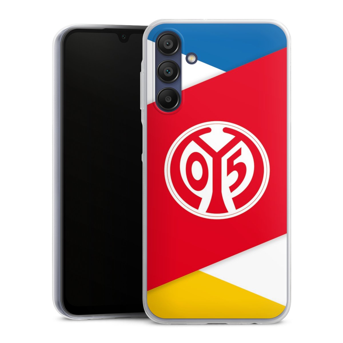 Galaxy A15 5G Handy Slim Case extra dünn Silikon Handyhülle transparent Hülle Official Licensed Product Soccer 1. Fsv Mainz 05 E.V. Silikon Slim Case