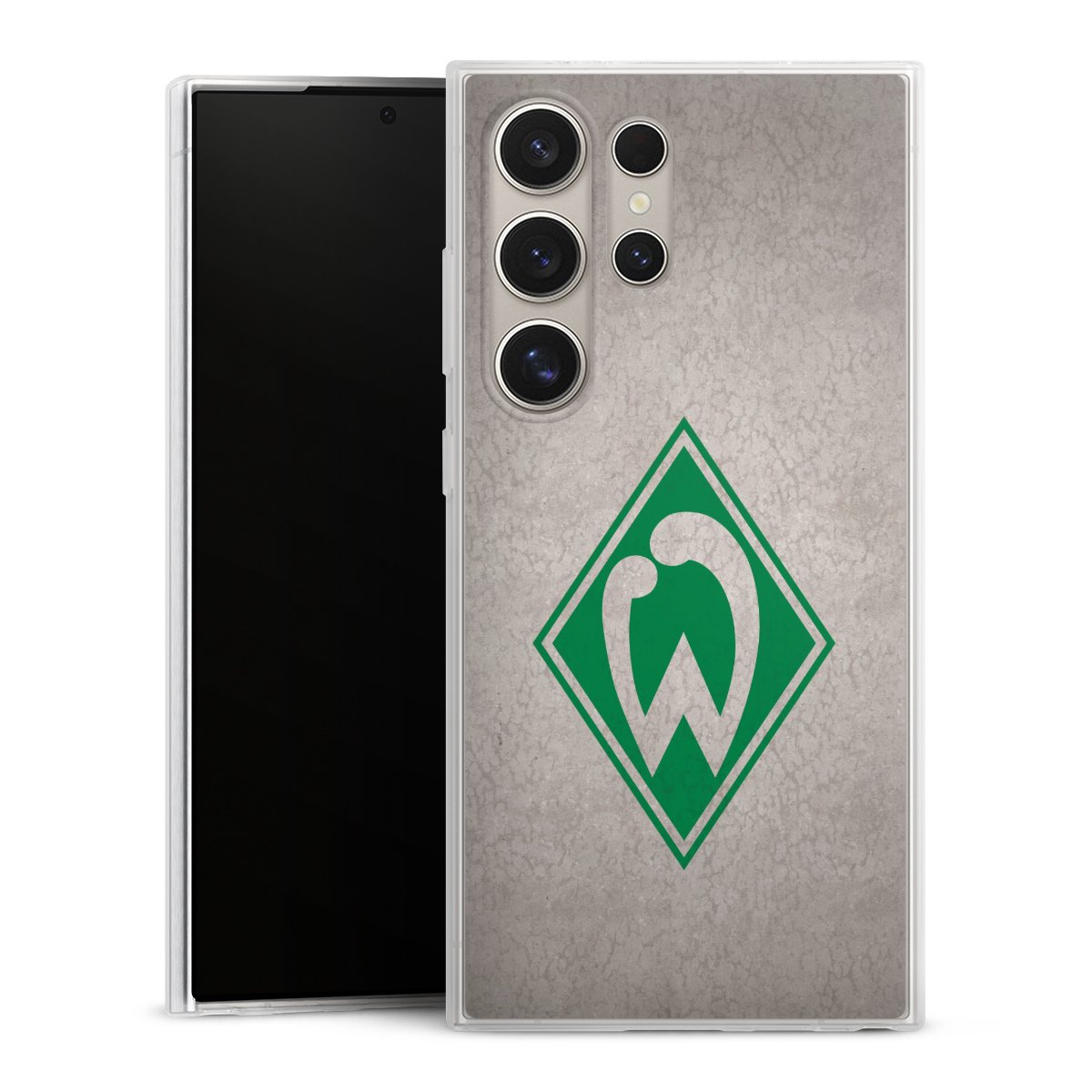 Galaxy S24 Ultra Handy Slim Case extra dünn Silikon Handyhülle transparent Hülle Sv Werder Bremen Concrete Official Licensed Product Silikon Slim Case